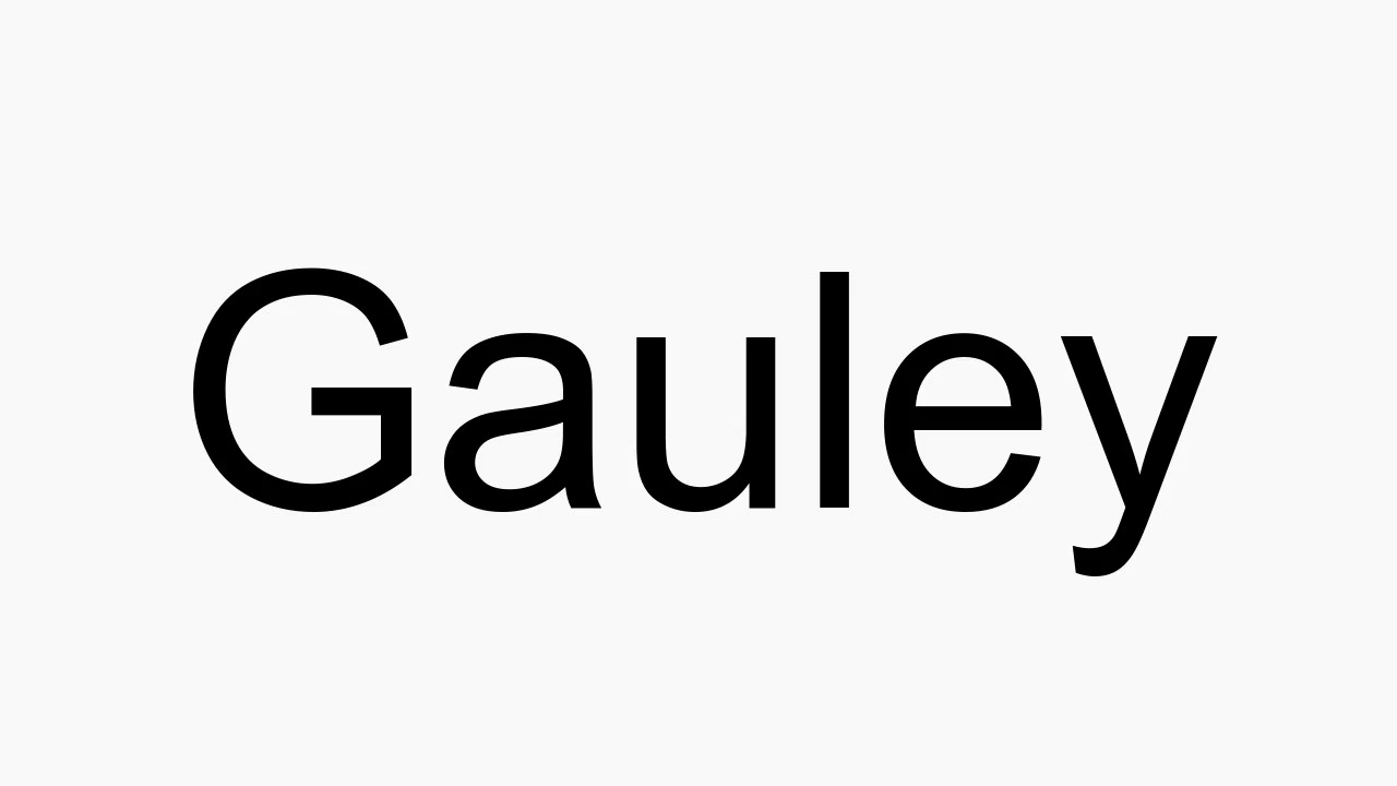 How to pronounce Gauley YouTube