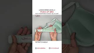 Losha Wired Level 2 Push Up Bra With P Blue Surf