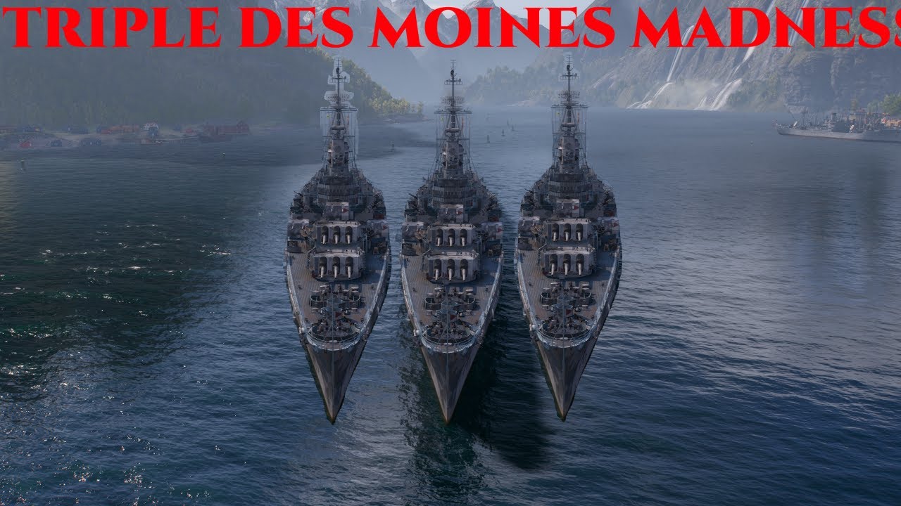 Triple Des Moines - World of Warships meme divisions 2