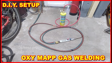 OXY MAPP GAS WELDING acetylene oxygen mini bottle kit set up regulator hose torch gear hot flame