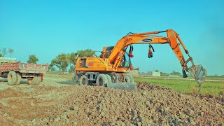 Excavators at Work Digging and Loading Truck - Excavator in Action Loading Trolly Episode 72