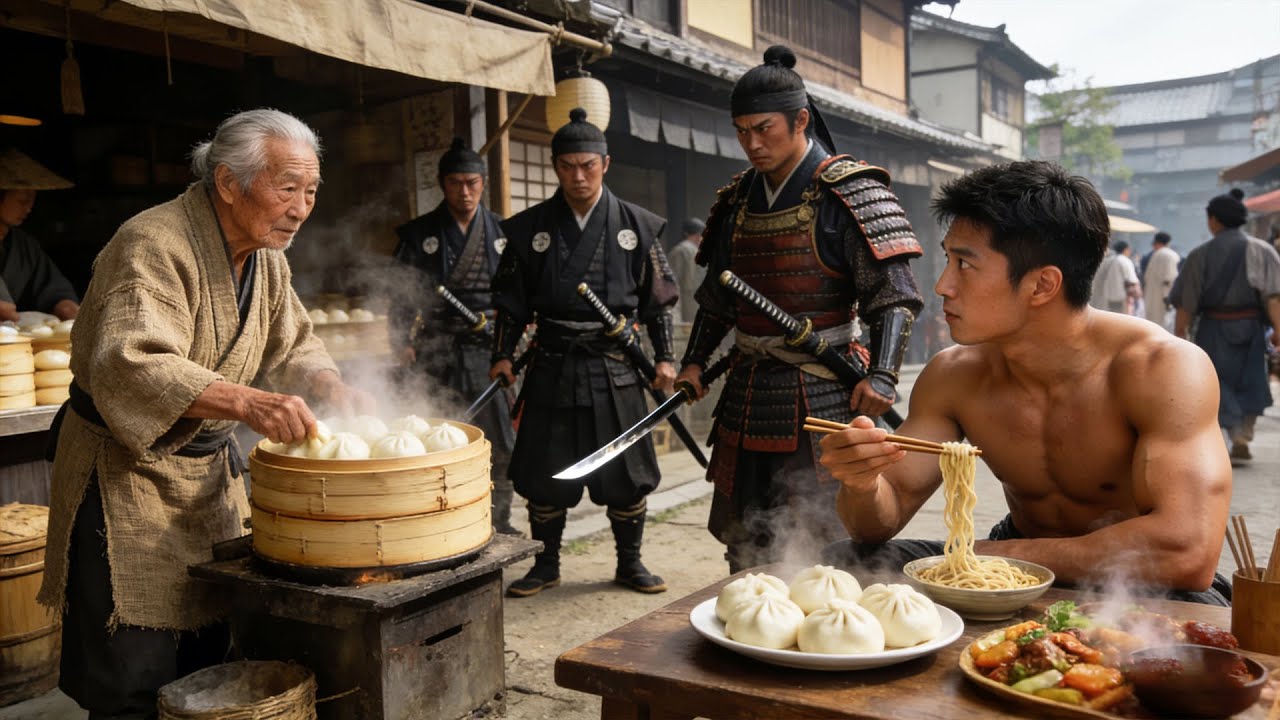 日本武士欺負包子鋪老板，哪料一旁的小夥竟是功夫高手，暴揍武士為老板報仇！#drama #kungfu #中国电视剧