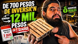 We turned $700 into $12,000 in 1 week with pallet furniture 😱. #diy #kemonoo #pallets #palletfurn...