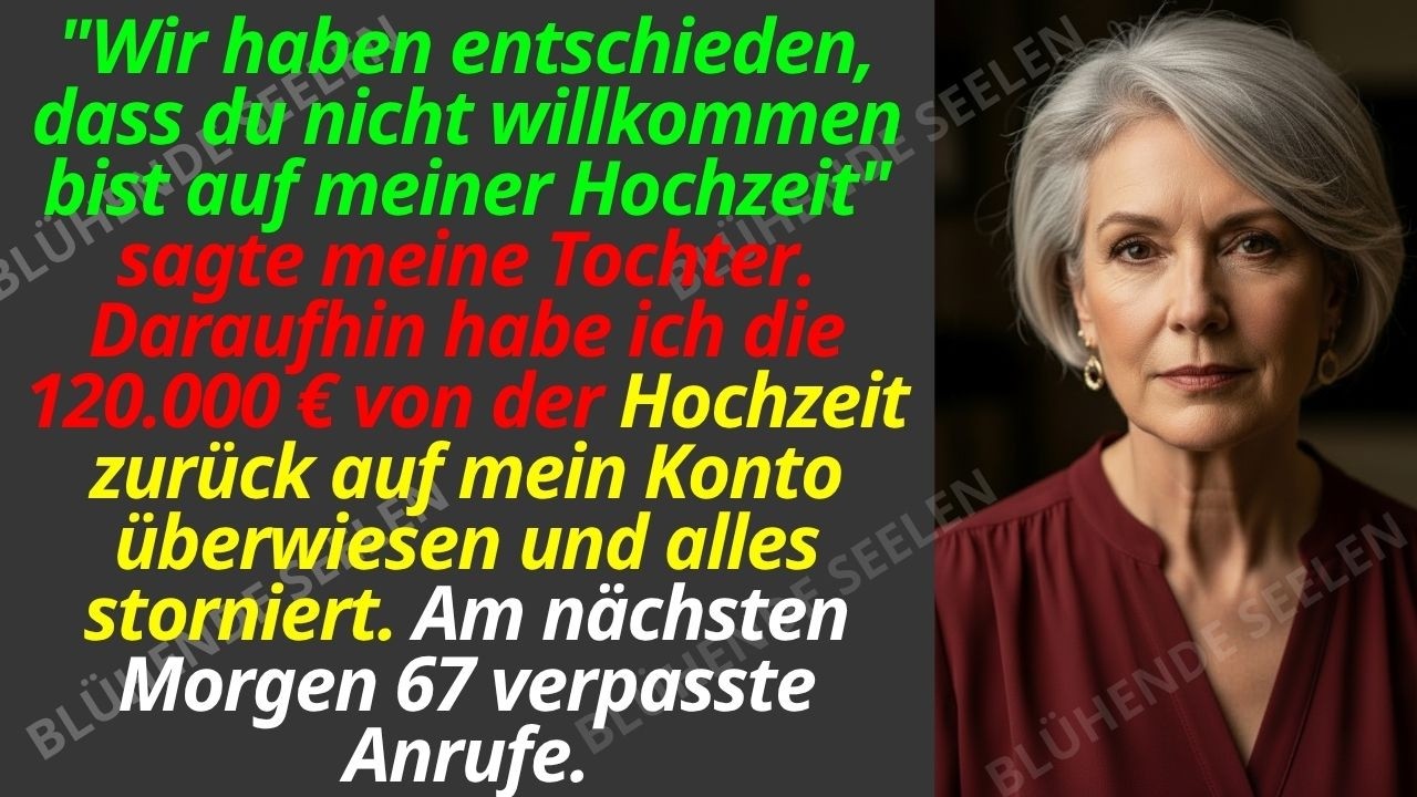 Ich hielt den Beleg über zehntausend Euro für den Veranstaltungssaal in der Hand, als Birgit in der Tür meines eigenen Hauses stand und mit eisiger Stimme sagte: „Wir haben beschlossen, dass du...