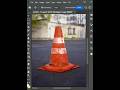 How to Add Realistic Markings on a Traffic Cone in Photoshop | Easy Tutorial #shorts