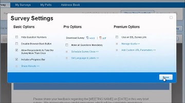 How to add a progress bar to your survey.