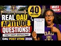 OAU Post UTME 2026: Real Aptitude Questions That Keep Repeating!
