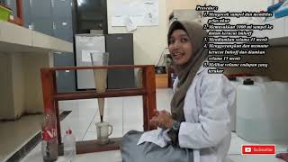 Praktikum Kualitas Air DTPKL: Pengukuran padatan terendap menggunakan Imhoff Cone di Lab. TPKL UNEJ