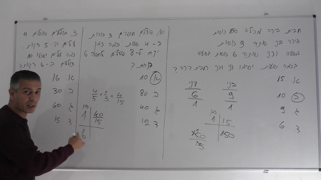 הכנה לצו ראשון-בעיות הספק שיעור 3