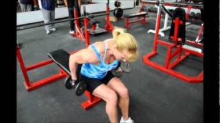 Holly Chambliss training arms at Strouds Fitness