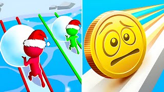 Snow Race 3D Vs Coin Rush 🟪🟦Walkthrough Android IOS 2026  Max Gameplay ZEW11 screenshot 5