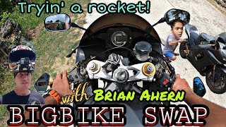 Im riding a rocket bike Brian Ahern Ninja 636 Bigbike swap Sportster to Sportbik