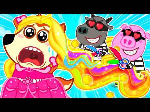 Thieves Want to Steal Lucy's Golden Hair | Safety Lesson for Kids | Wolfoo Russian