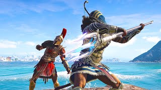 Assassins Creed Odyssey - Poseidons Trident Brutal Warrior Kills & High Action Combat Gameplay