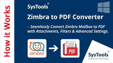 Zimbra to PDF Converter Tool by SysTools | Convert Zimbra TGZ to PDF | Best TGZ to PDF Converter