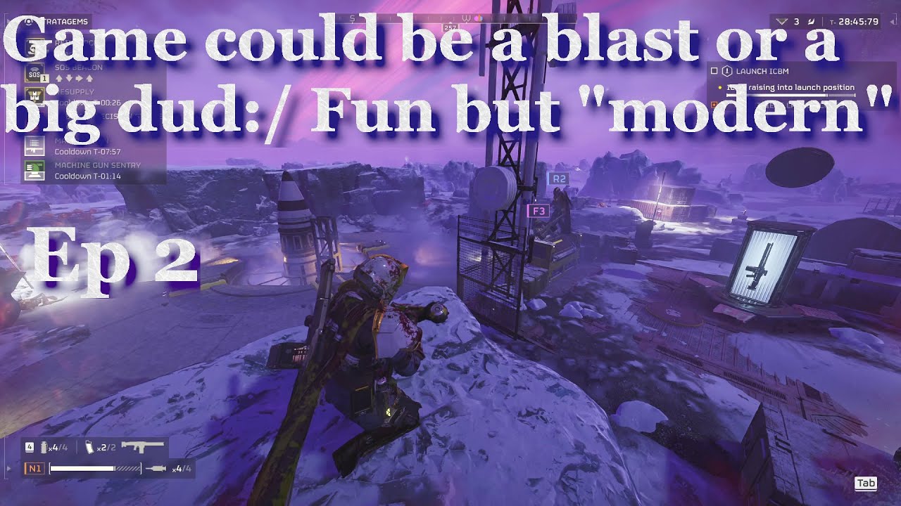 HellDivers 2 gameplay - Lets Play Ep 2 - Multiplayer with randoms - ICBM & Destroy eggs ...