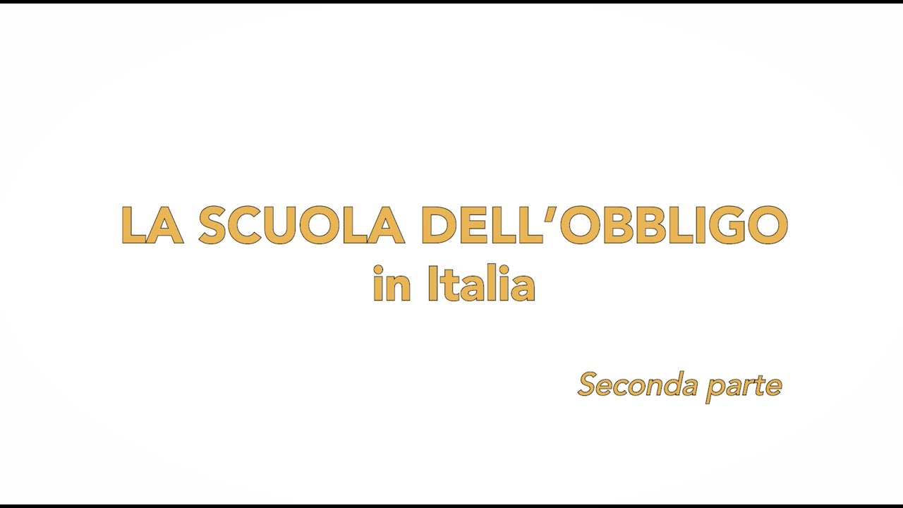 Scuola Dell'obbligo In Italia Da Quando
