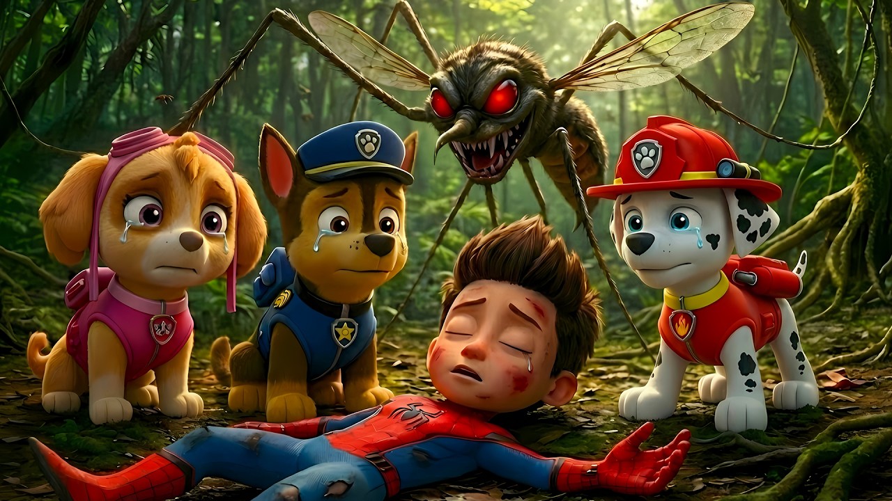 ¡OMG! Ryder atacado por MOSQUITO gigante ¡Despierta! No llores Skye | PAw PAtrol en Español