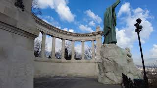 Gellert Statue on Gellert Hill.  - Budapest Hungary - ECTV