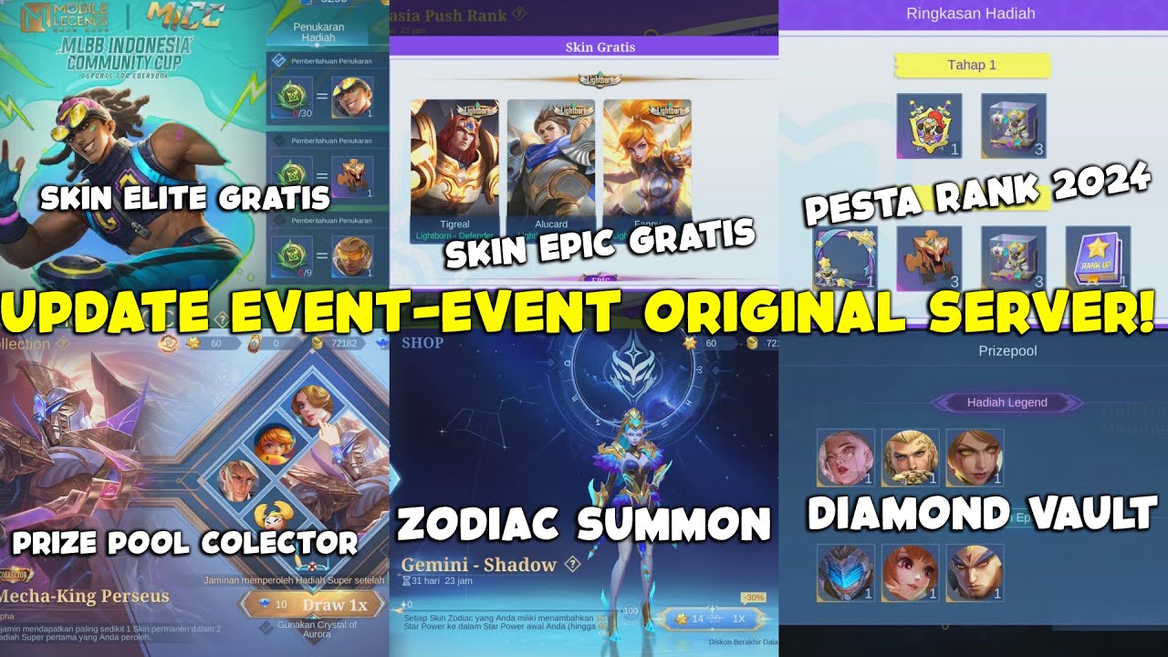 UPDATE 6 EVENT GRATISAN MEI 2024! SKIN SPECIAL/EPIC GRATIS, PRIZE POOL COLLECTOR, PESTA RANK 2024