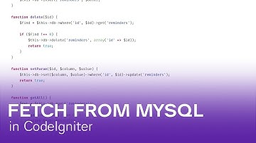 Fetch from MySQL Database with CodeIgniter in PHP [WORKFLOW]