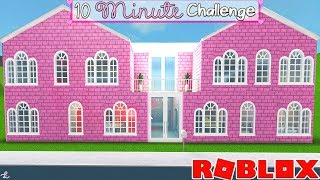 10 MINUTE BLOXBURG MANSION BUILDOFF CHALLENGE! Bloxburg Mansion Build