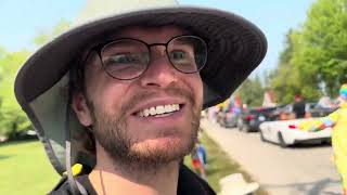 Tommy at the Icelandic Festival, Islendingadagurinn, in Gimli 2023 with Icelandic Grandma May!