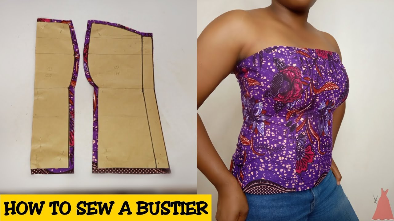 How to easily sew a BUSTIER | Bustier blouse tutorial @Stitchadress ...
