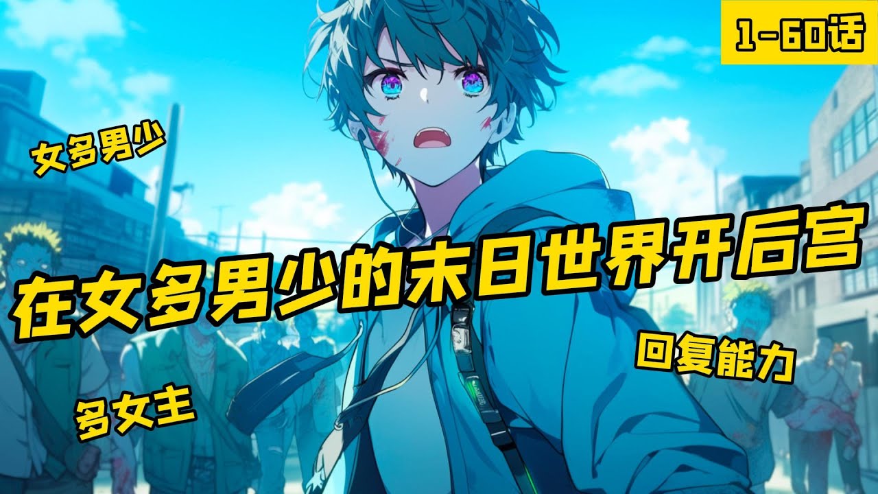 《在女多男少的末日世界開後宮》1-60話，穿越到喪屍末世爆發後女多男少的世界，還獲得了回復能力。