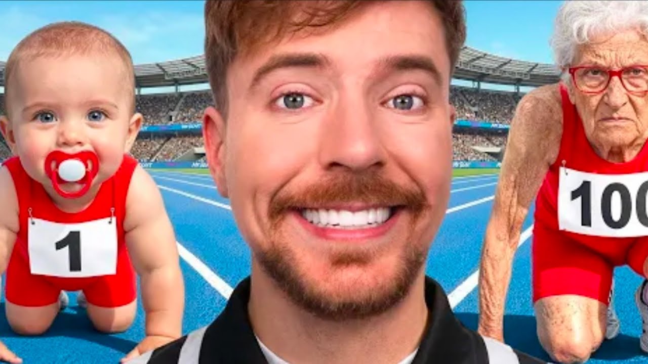 @Mr beast new video Ages 1 - 100 Race for $250,000! - YouTube