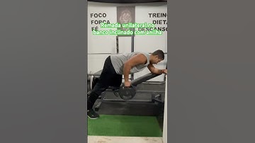 Remada unilateral (serrote) no banco inclinado com anilha