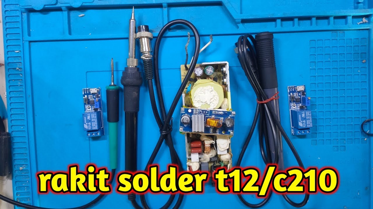 rakit solder menggunakan modul timer dan stepdown - YouTube