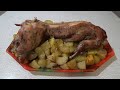 Кролик с овощами запеченный в рукаве. Просто и вкусно.