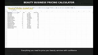 Beauty Business Pricing Calculator Sales Video screenshot 4