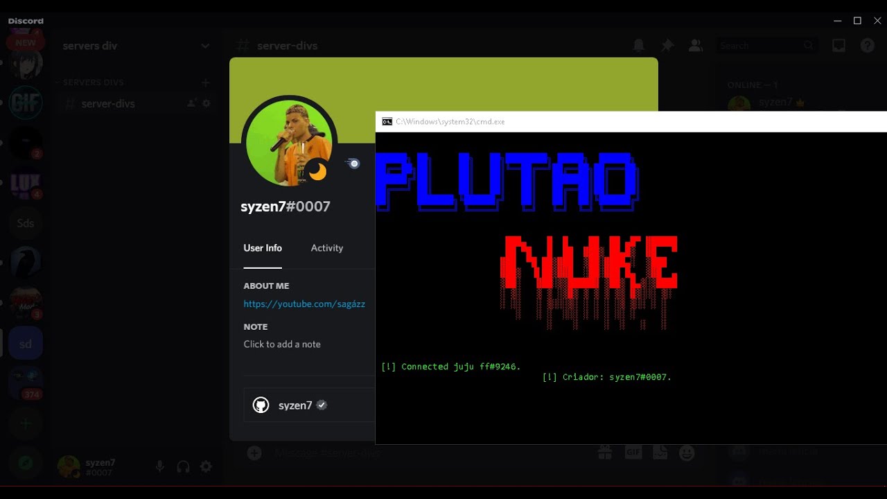 NEW S3LF B0T NUKE ATTACK SERVERS | DISCORD