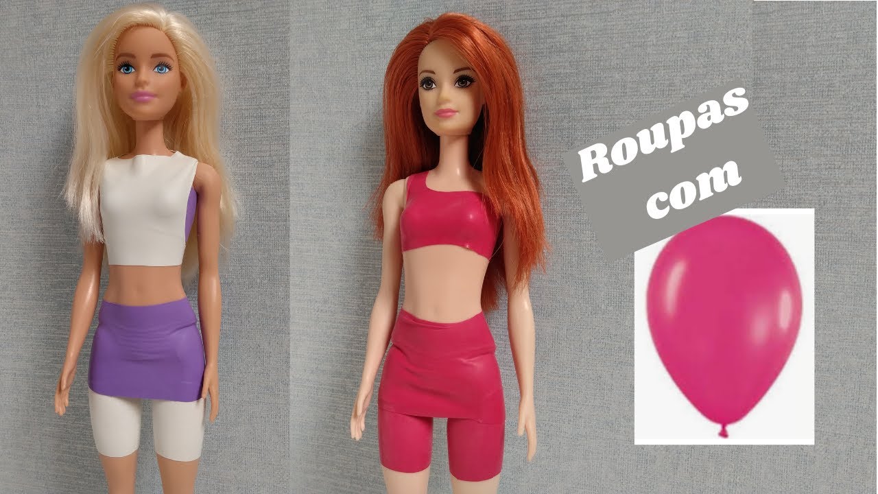 Tutorial Como Fazer Roupa de Academia Para Bonecas Barbie Descendentes M