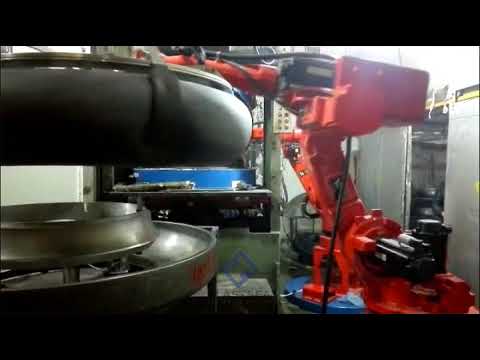 Robot for Inner tube automatic load and unload - YouTube