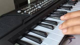 playing WHITE SPACE - 122 OMORI on a toy piano