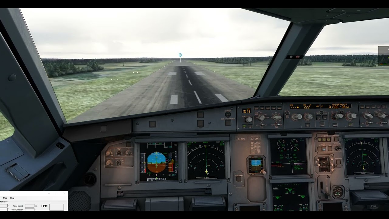 A320 FENIX Testflug Landung CYMT