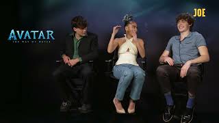 The stars of Avatar: The Way Of Water talk James Cameron, underwater acting \& more!