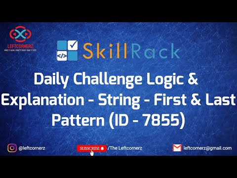 string - first and last pattern(05-06-2021) | skillrack daily challenge