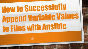 How to Successfully Append Variable Values to Files with Ansible