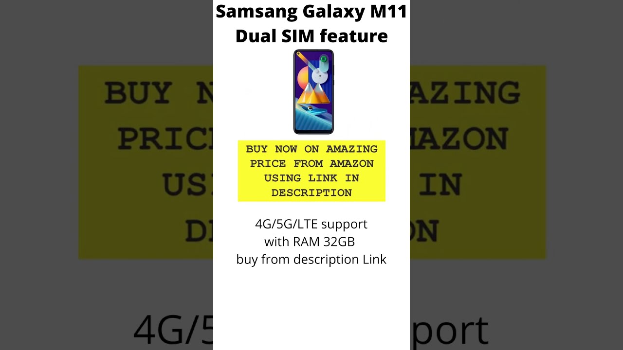 Dual SIM Samsung Galaxy M11 with swift features