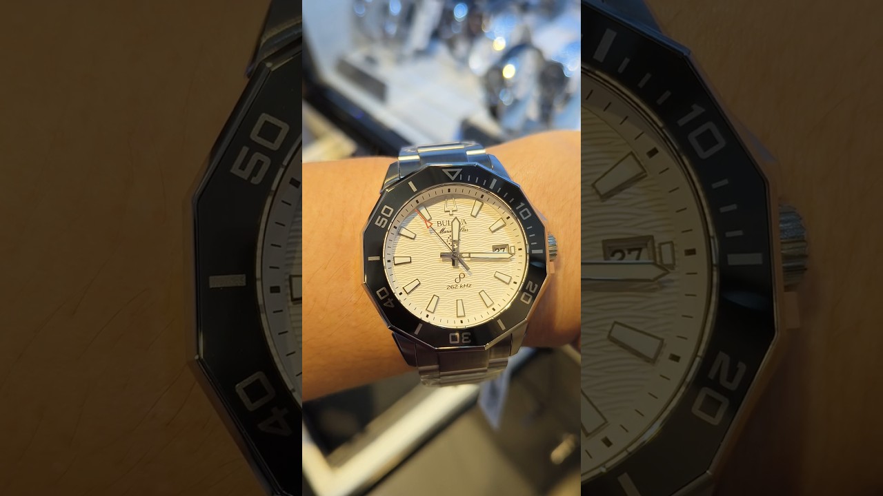 Bulova Marine Star white dial watch 96B426 #bulova #diverswatch #watch