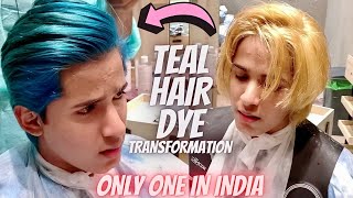 MUMBAI KA CHAPRI YA LA KA E-BOY ? | TEAL HAIR DYE TRANSFORMATION | ONLY ONE IN INDIA | VLOGS |