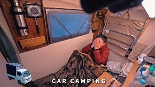 Winter Car Camping] Fear of power outage. Octopus roast. TAKOYAKI.A Campervan of My Own Making147