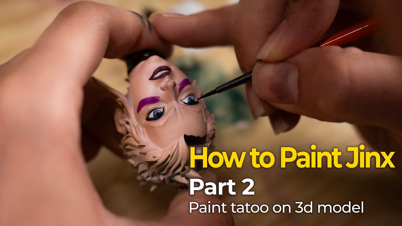 Paint 3d Printed Jinx:Part 2 (Final Part)