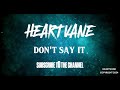 HEARTVANE - Don't Say It (Official Lyric Video) #Rock #JayBales #Heartvane #NewBand #Subscribe