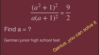 Math Olympiad,find the value, (a^2+ 1)^2 ,fraction .math games,magic math ,algebra.Geniius,solve it screenshot 4