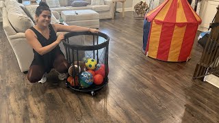 Ball cart for all your sports needs - Sports Equipment Organizer for Garage, Mesh Ball Holder for So screenshot 1